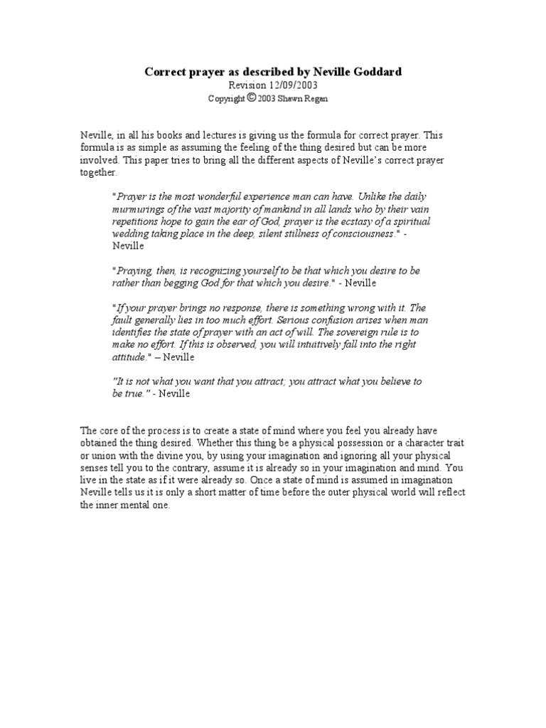 Correct Prayer | PDF