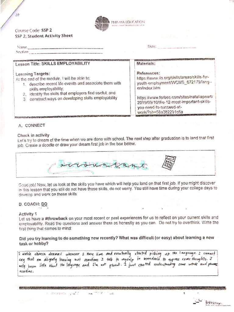 SSP - Skills and Employability - Manuel, Rosemarie | PDF