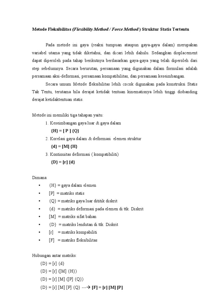 Metode Fleksibilitas