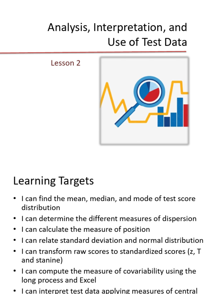 Analysis Interpretation and Use of Test | PDF | Mode (Statistics) | Mean