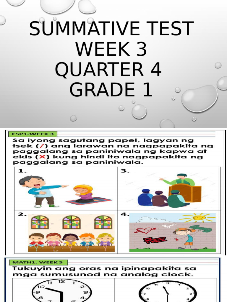 Summative Test Week 3-4, q4 | PDF