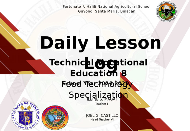 Daily Lesson Log Cover | PDF