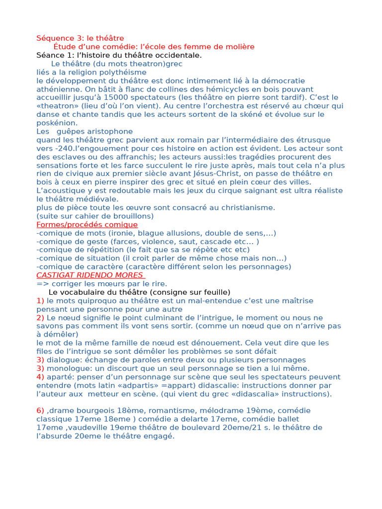 Français Sequence 3 | PDF