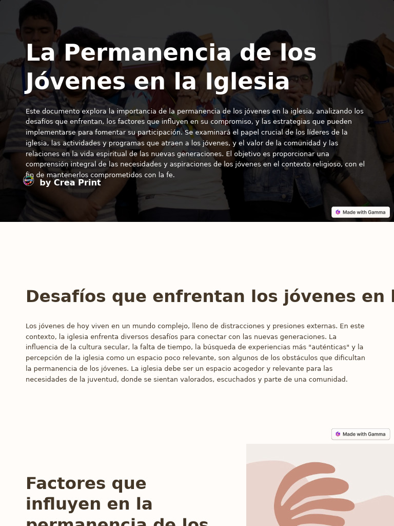 Permanencia Juvenil en la Iglesia | PDF | Comunidad | Ciencias sociales