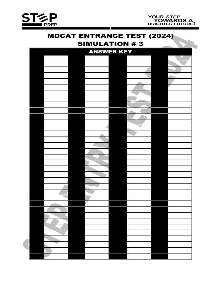 Answer Key Simulation # 3 | PDF