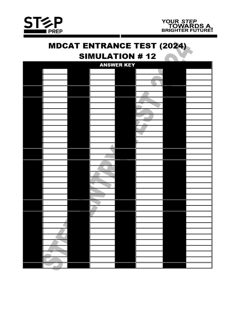 Answer Key SIMULATION-12 | PDF