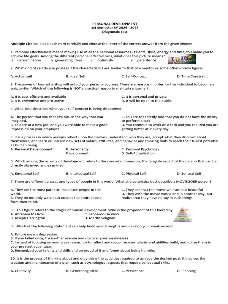 Personal Development - DT | PDF