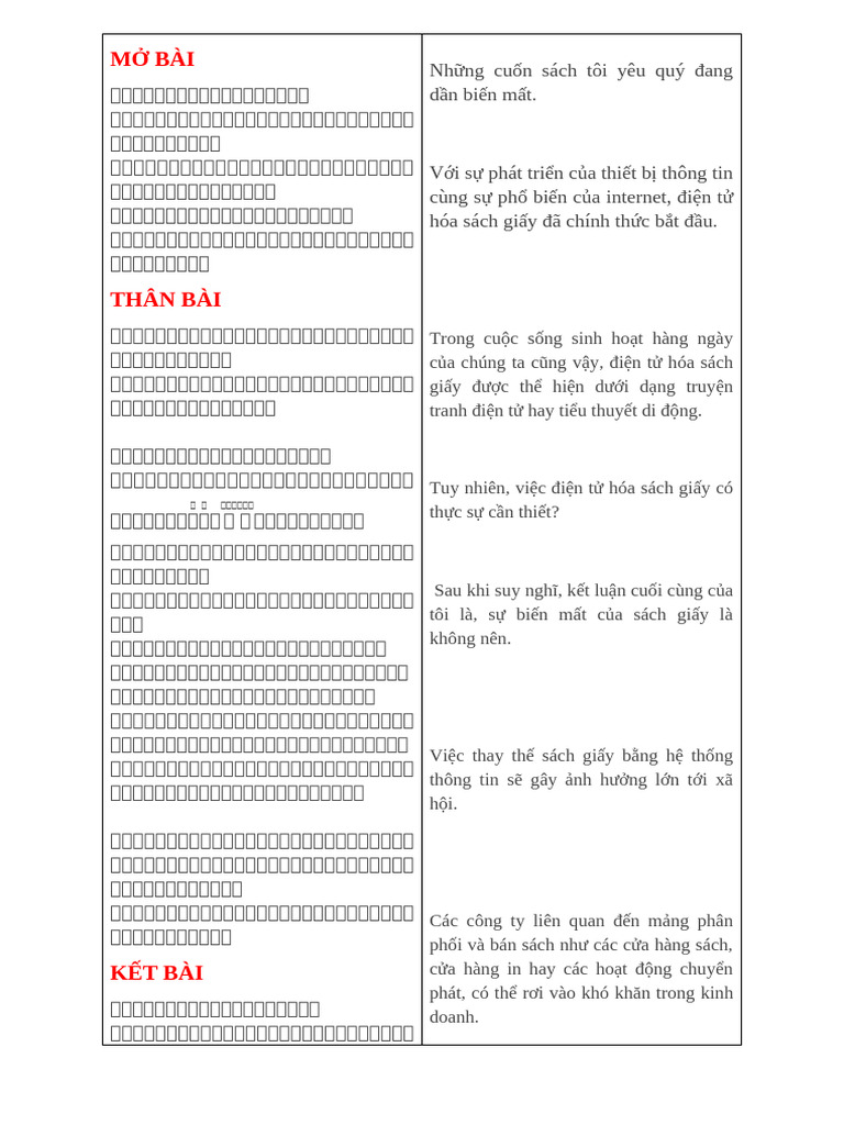 Dàn Bài | PDF