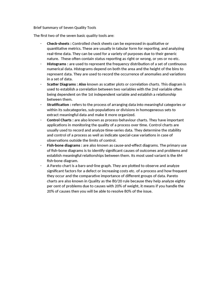 Seven quality tools pdf