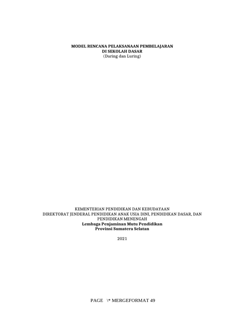Buku RPP SD | PDF