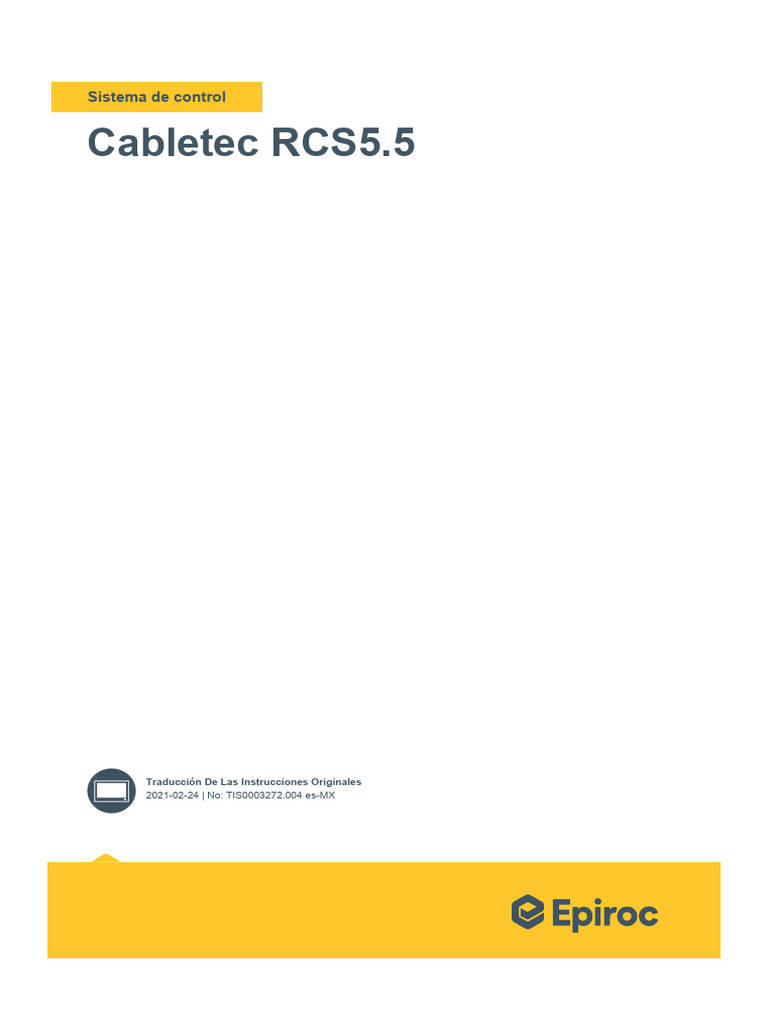 TIS0003272.004 Es-MX Cabletec RCS5.5 - Control System | PDF