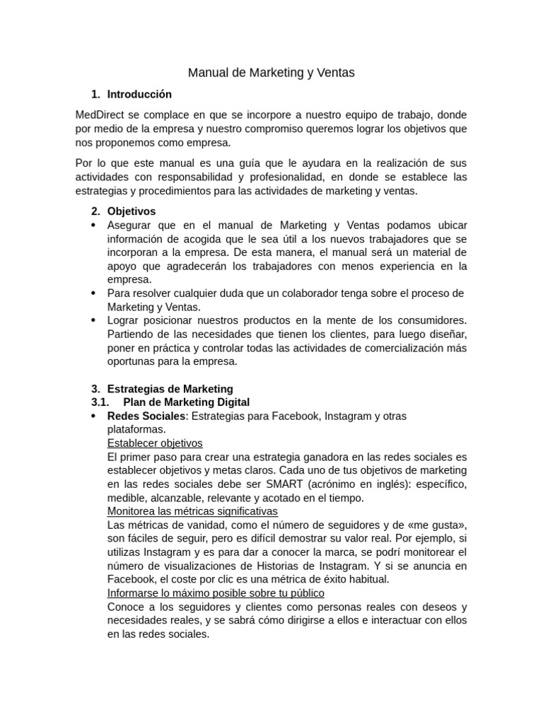 Manual de Marketing y Ventas | PDF | Publicidad | Negocios