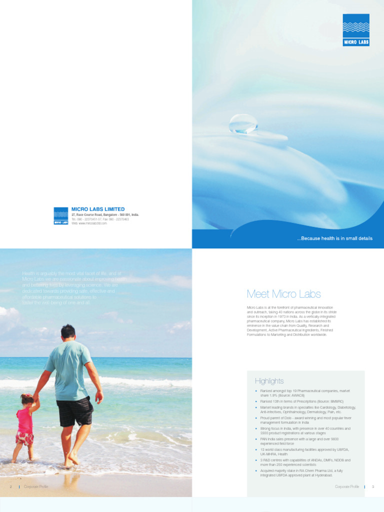 Micro Labs Ltd Company Presentation En Pdf