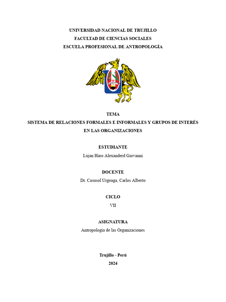 Sem. 12 - Antr. de Las Org | PDF