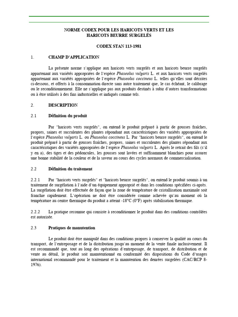 Codex Alimentarius | PDF