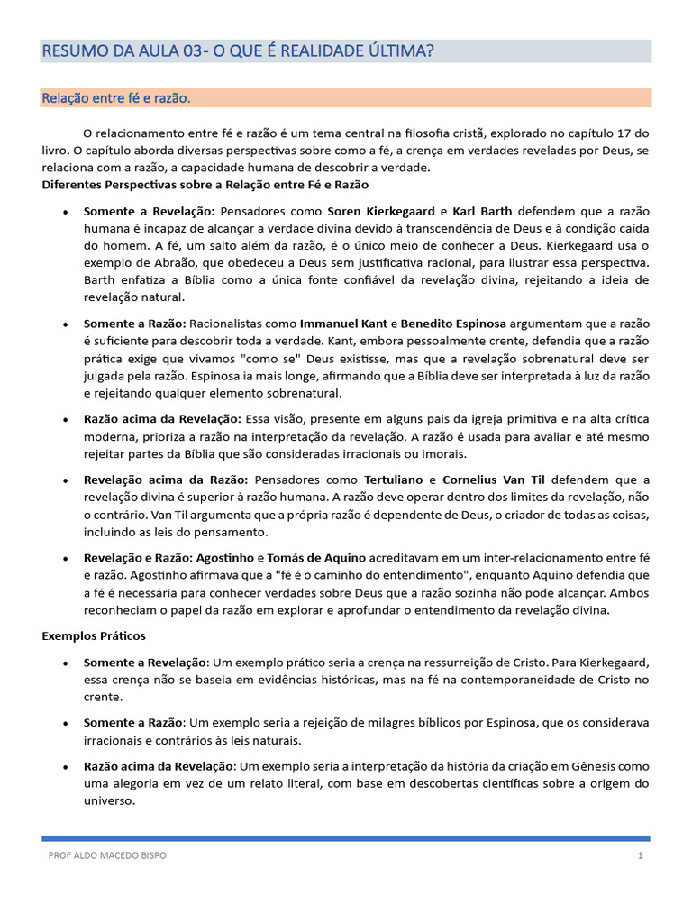 Resumo Da Aula 03 | PDF