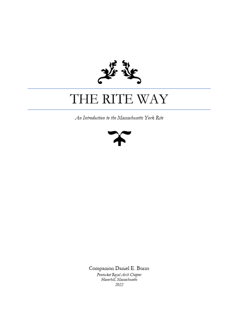 The Rite Way An Introduction To The Massachusetts York Rite | PDF