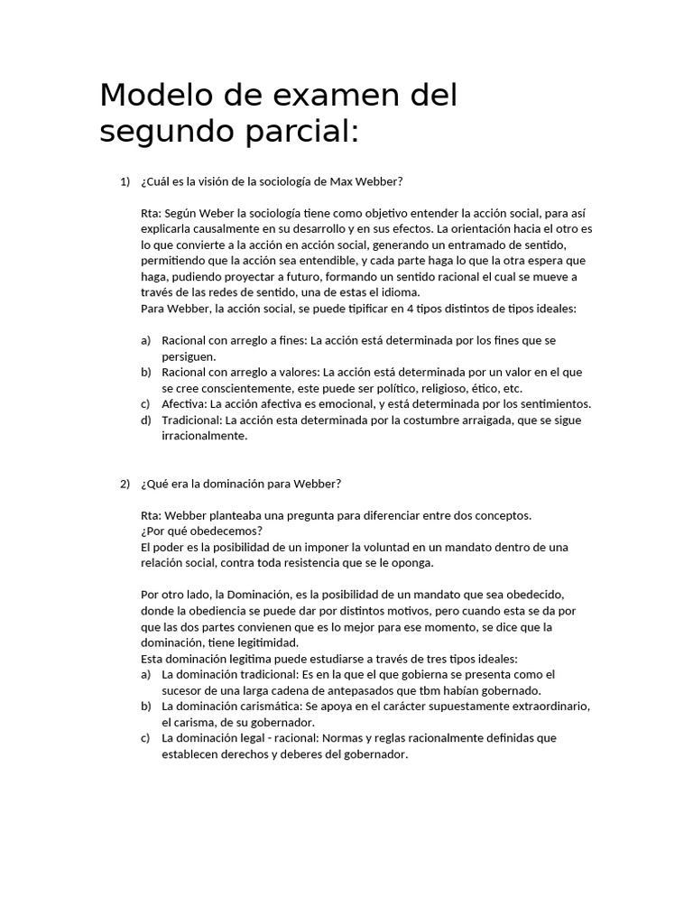 Modelo de Examen Del Segundo Parcial | PDF | Neoliberalismo | Finanzas ...