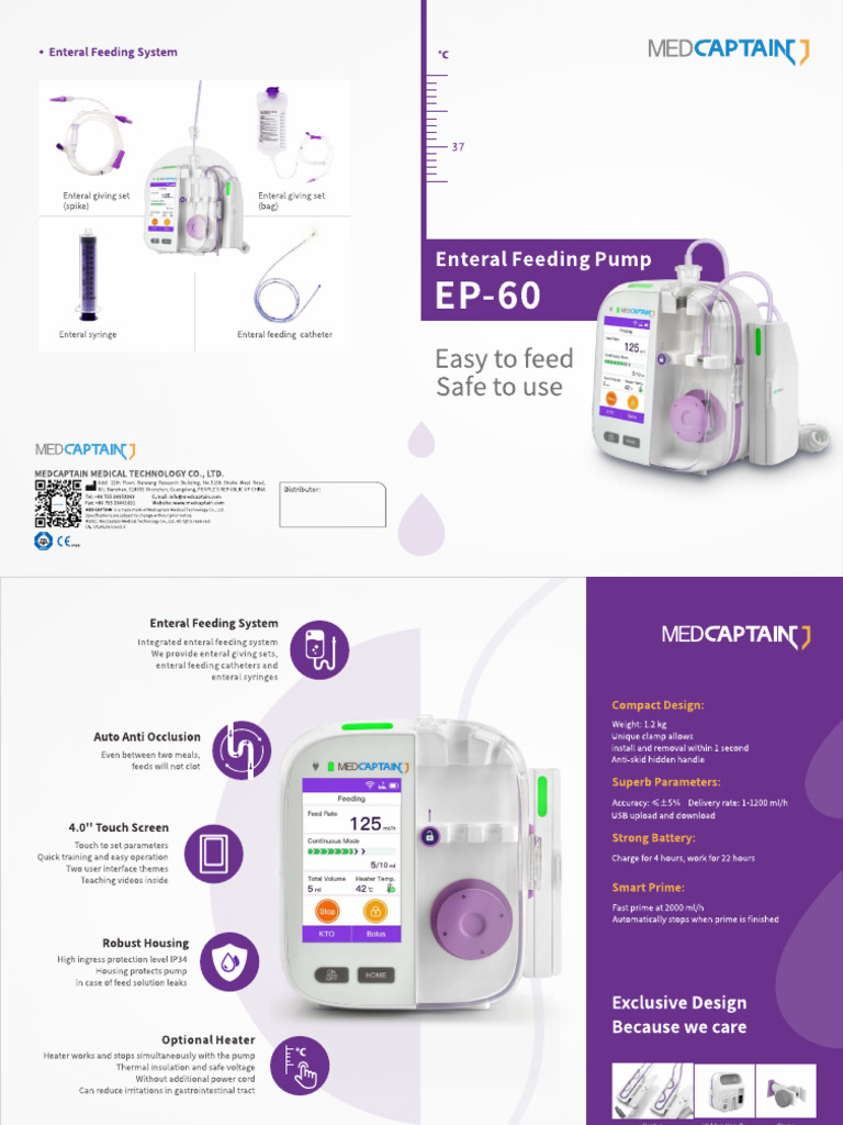 EP-60 Enteral Feeding Pump - V2.6 - EN - 20210512 - Compressed | PDF