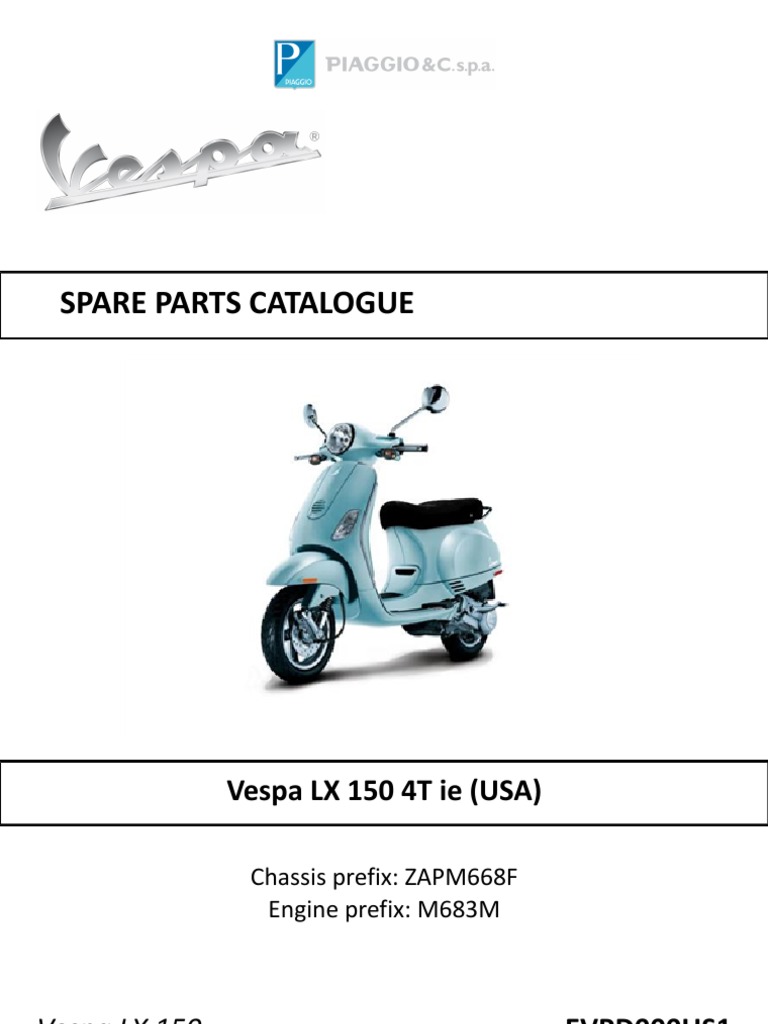 Vespa LX150ie USA Parts Catalog