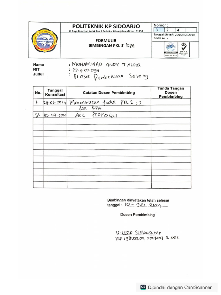 Form KPA PAK Lego | PDF