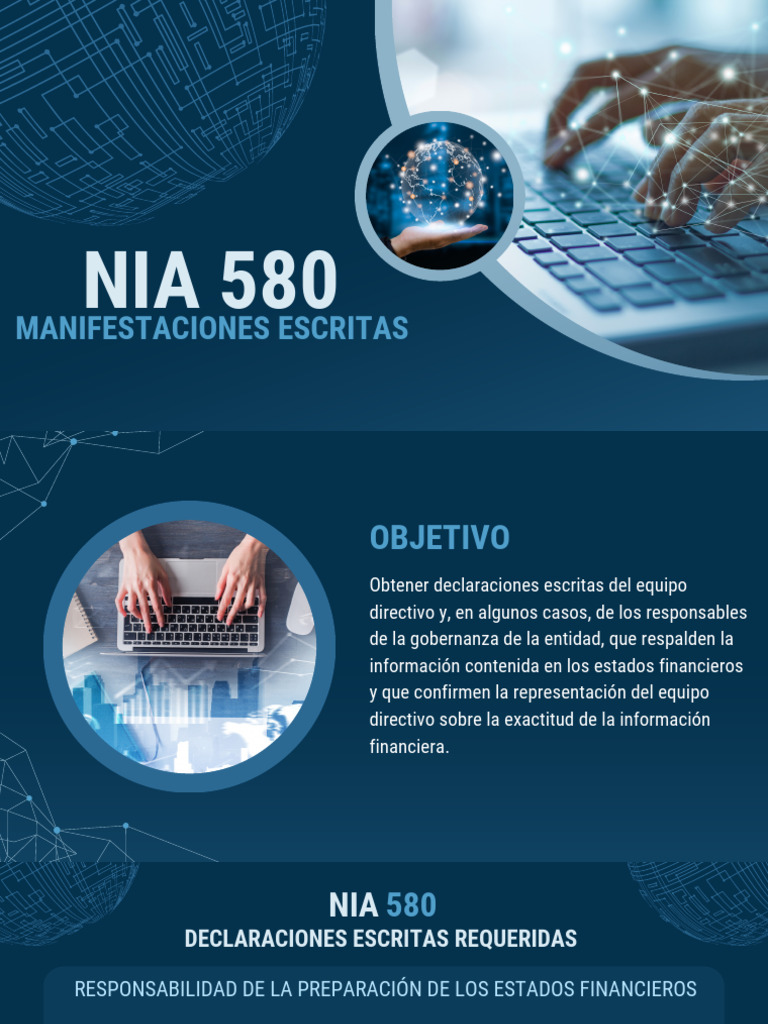 Nia 580 - Auditoría Financiera y Nias | PDF