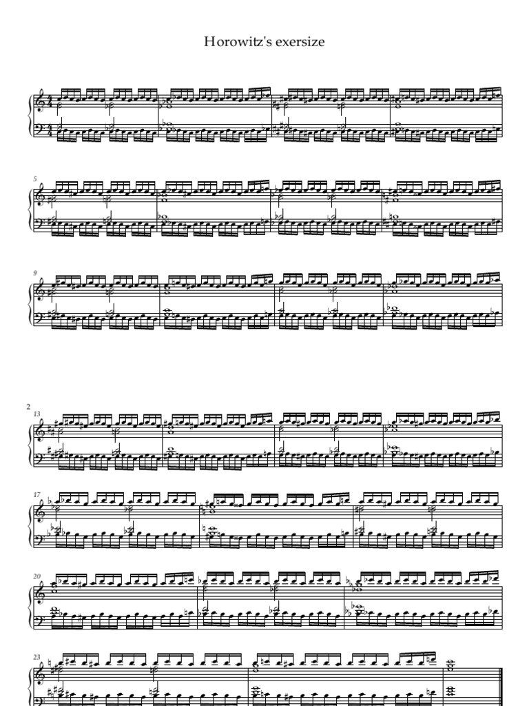 Horowitz's exersize - Полная партитура | PDF