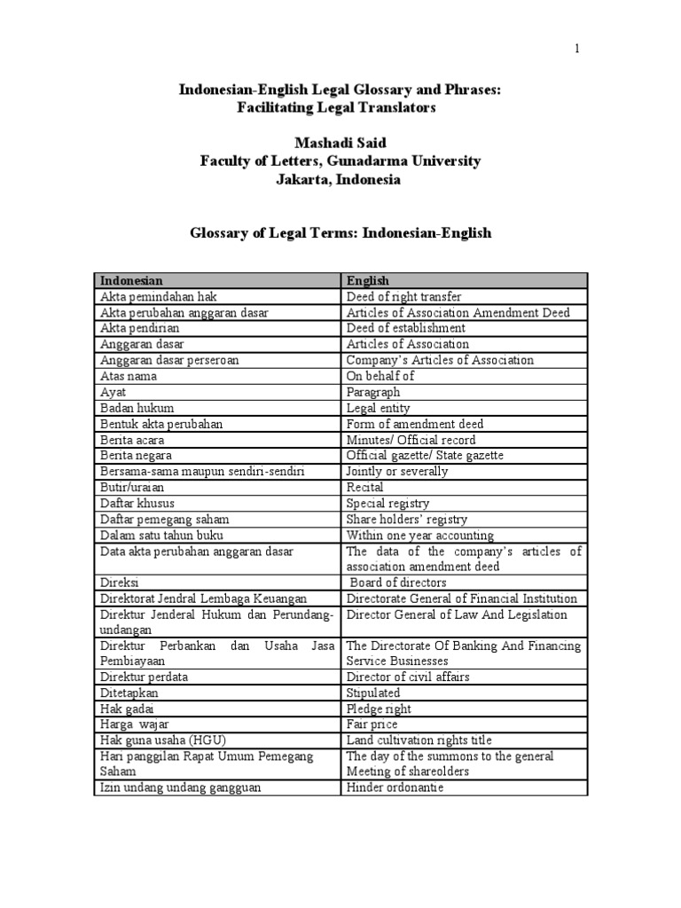 Glossary of Legal Terms PDF