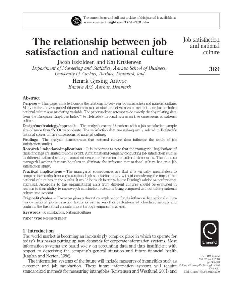 Ref 11 - EU - The Relationship Between Job Satisfactiona and National ...