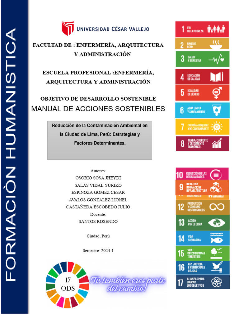 Manual de Acciones Sostenibles - ODS Ok-1 - Resuelto | PDF