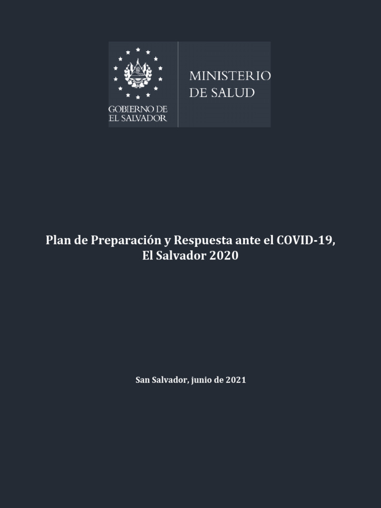 Plan de Preparacion y Respuesta Ante El COVID 19 El Salvador Jn2021 | PDF