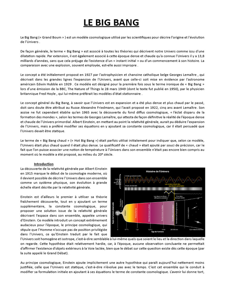 Le Big Bang | PDF