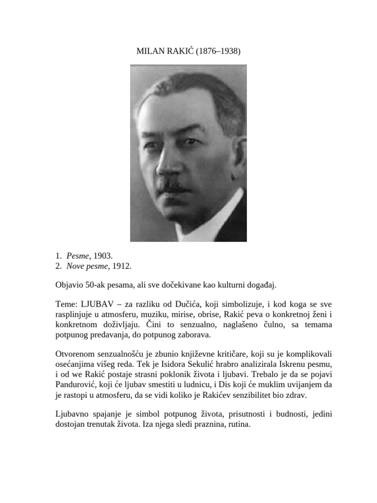 Milan Rakić Iskrena Pesma I Jasika | PDF, image size:768x1024