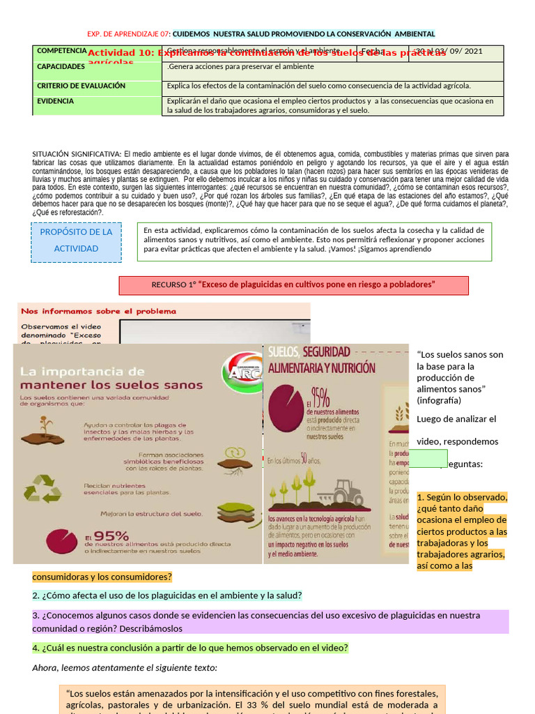 ACIVIDAD 3 EXP. 07 DE 3° CC - SS Plagucidas | PDF