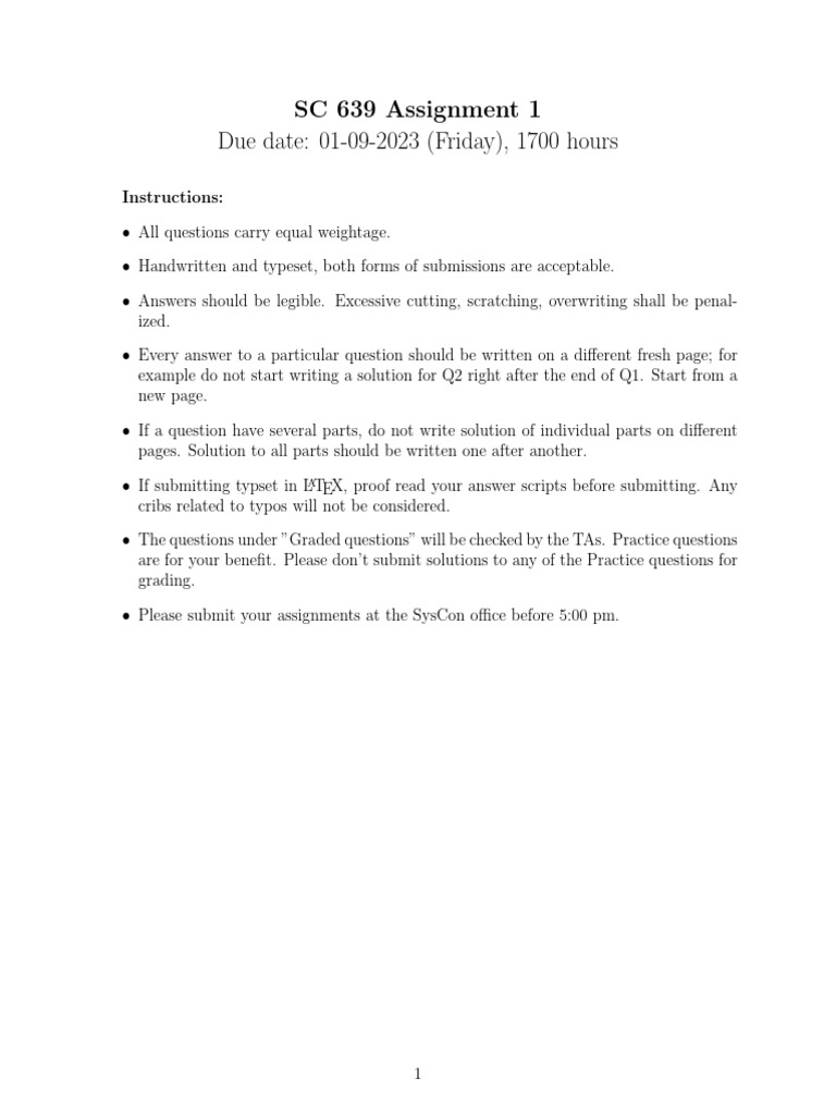 SC 639 Assignment 1 | PDF