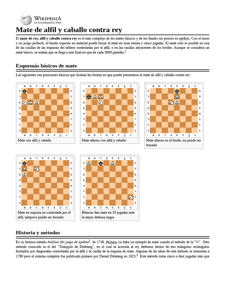 Mate de Alfil y Caballo Contra Rey PDF