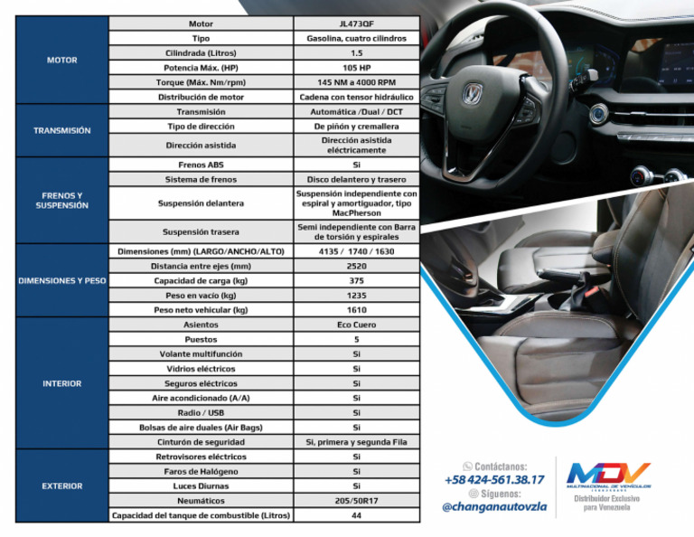 Ficha Tecnica CS15 Changan (2) | PDF