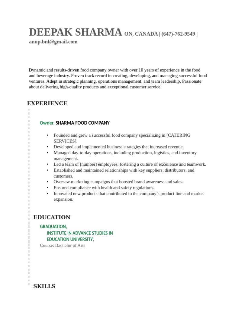 DEEPAK SHARMA Resume PDF | PDF