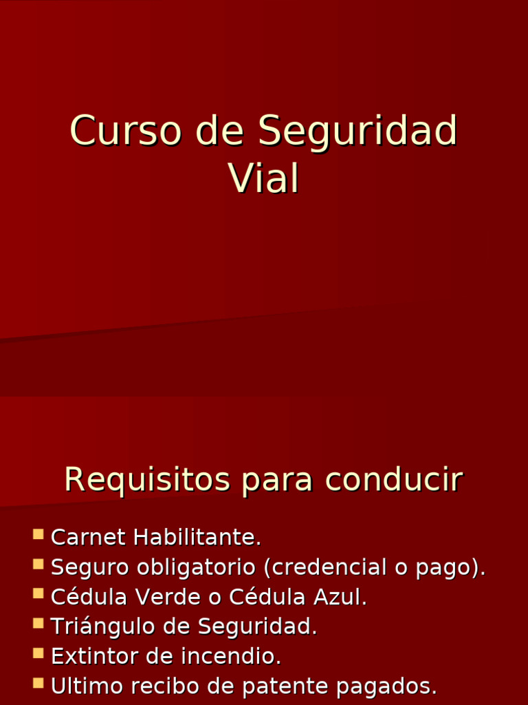 Curso de Seguridad Vial | PDF