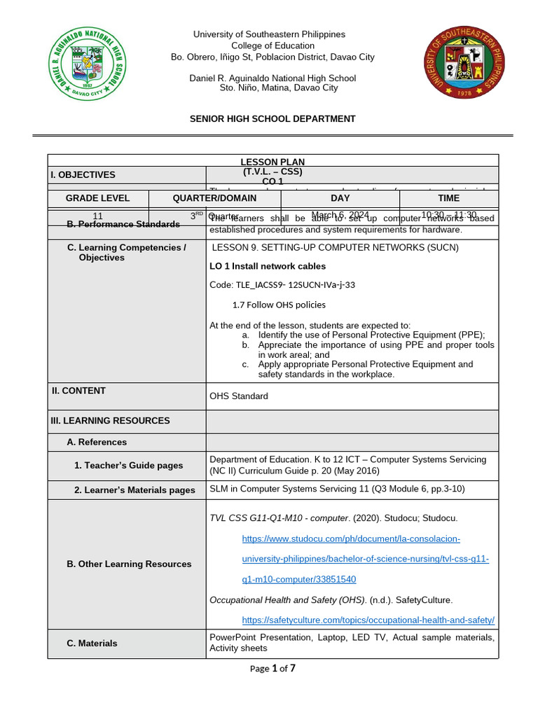 Topic 3 OHS Standard | PDF