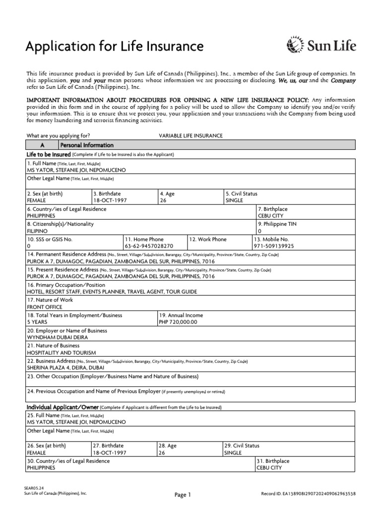 Sun Life | PDF