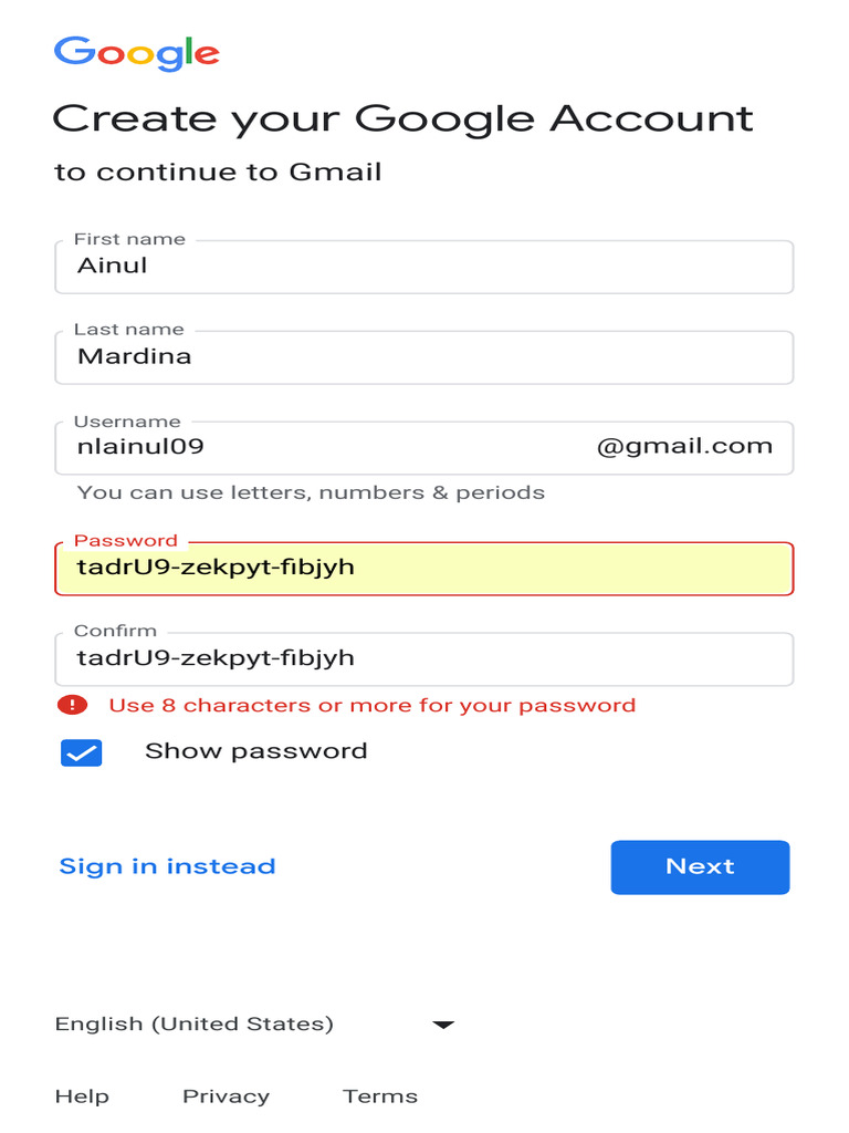 Create Your Google Account