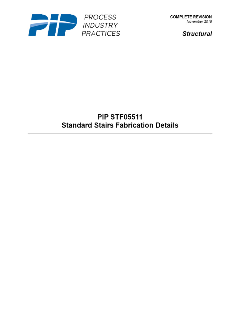 PIP STF05511 Standard Stairs Fabrication Details 2019 | PDF