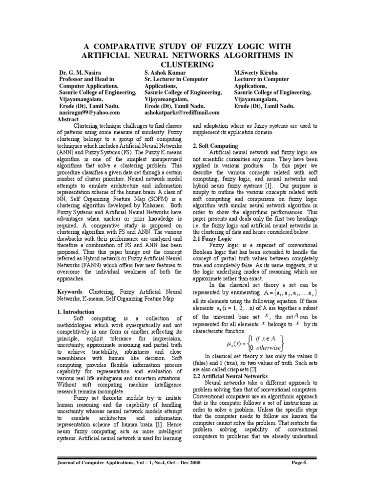 A Comparative Study of Fuzzy Logic With Artificial Neural Networks ...