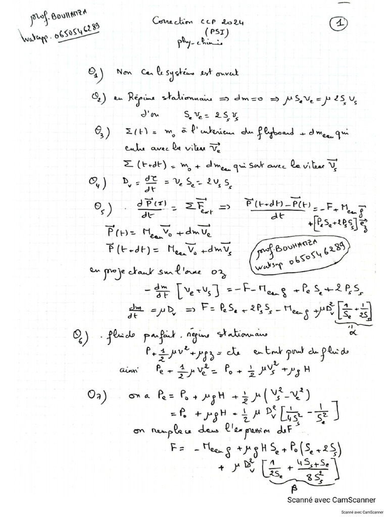 Corrig ccp 2024 psi bouhamza phy chim pdf