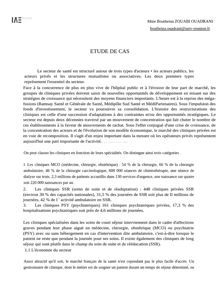 Etude de Cas Stratégie | PDF