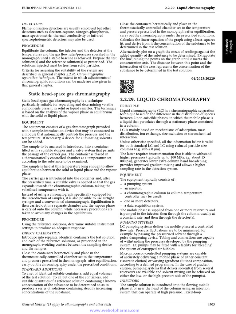 2.2.29. Liquid Chromatography | PDF