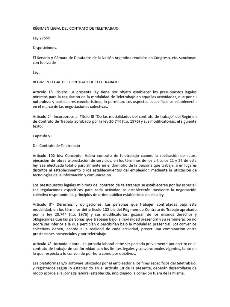 Ley Teletrabajo Pdf