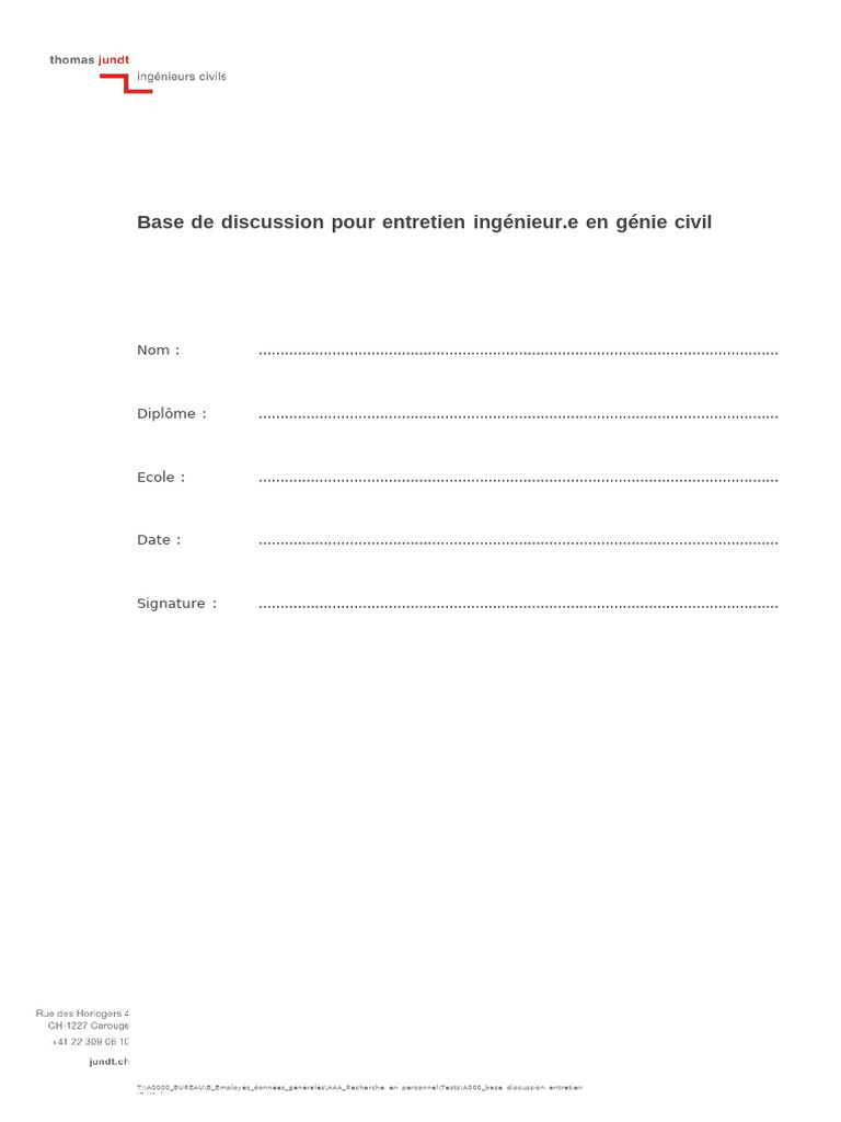 A000 - Base Discussion Entretien IC - V1 | PDF