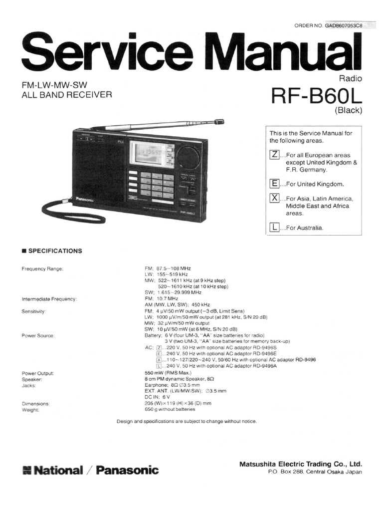 Världsradio Fm–Lw–Sw PLL Synthesized Receiver